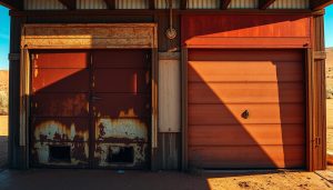 Garage Door VS Double Door Rust