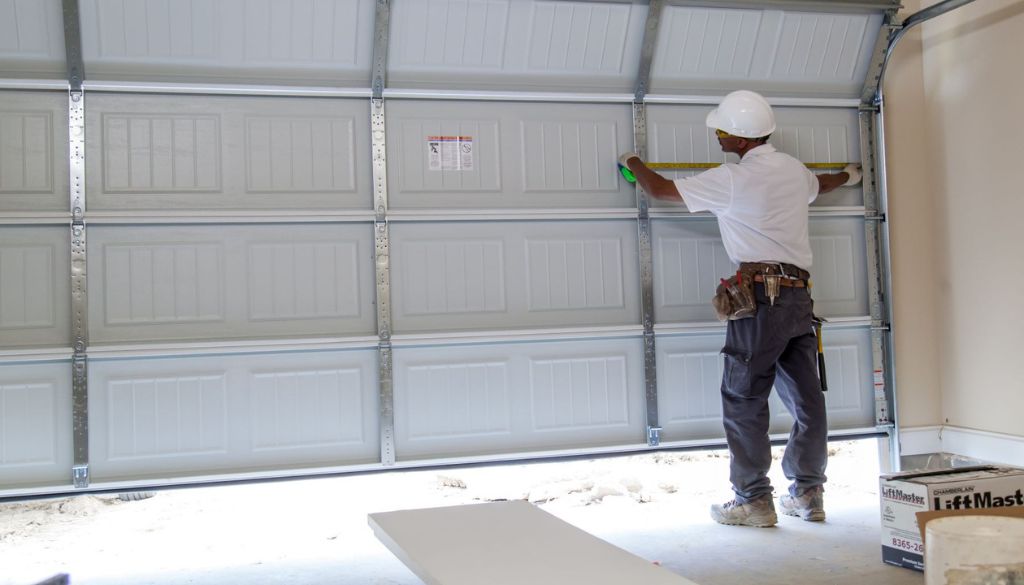 Garage Door inslattion on slope